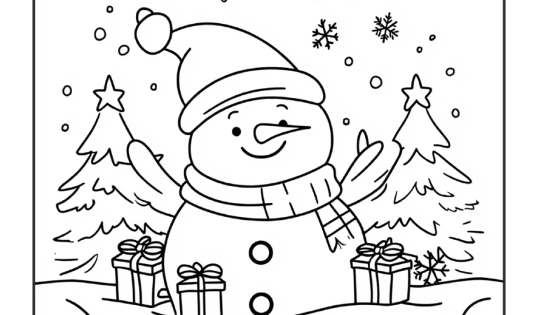 Free Merry Christmas coloring pages for kids