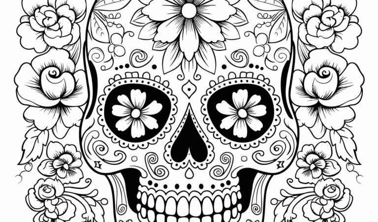 Sugar Skull Coloring Pages